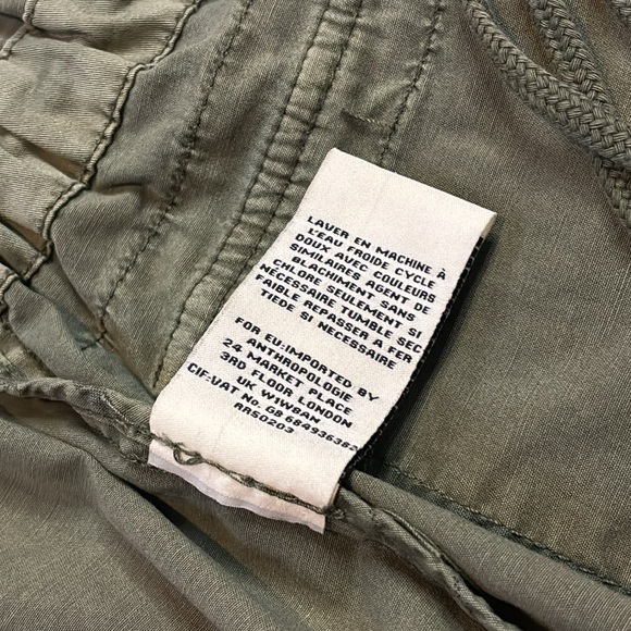 ✨Women’s XS Marrakech Anthropologie Army Green Zip Button Up Utility Coat Jacket - Picture 12 of 12